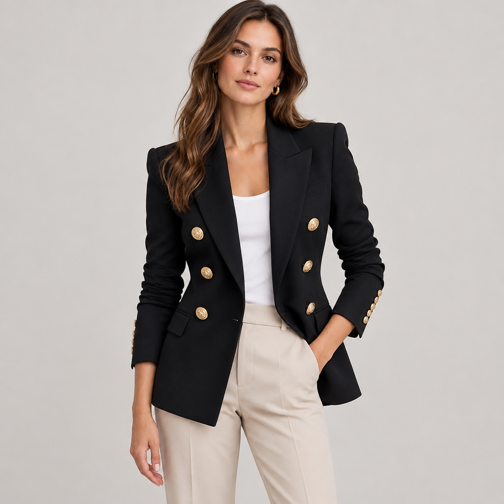 Woman wearing the Skyler Old Money Blazer