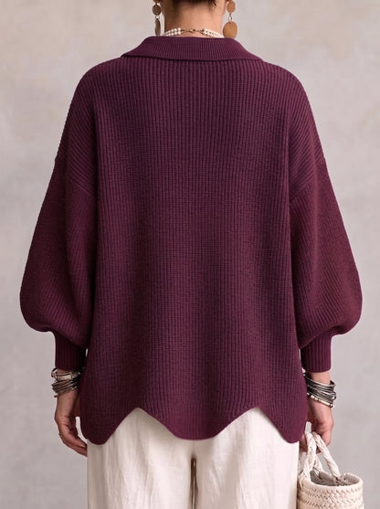 Skyler Oversized Lantern Sleeve Button Cardigan - view 6