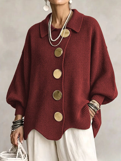 Skyler Oversized Lantern Sleeve Button Cardigan - view 9