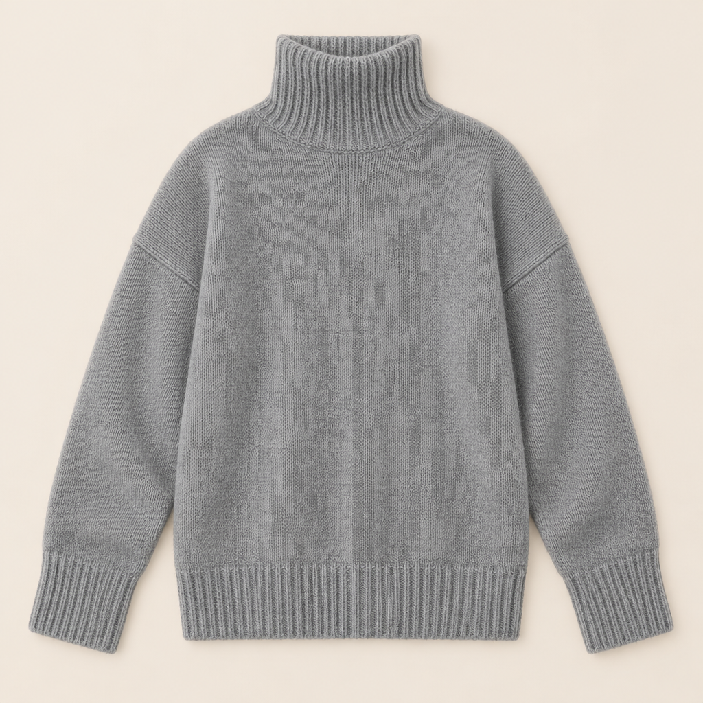 Skyler Oversized Ribbed Turtleneck Sweater