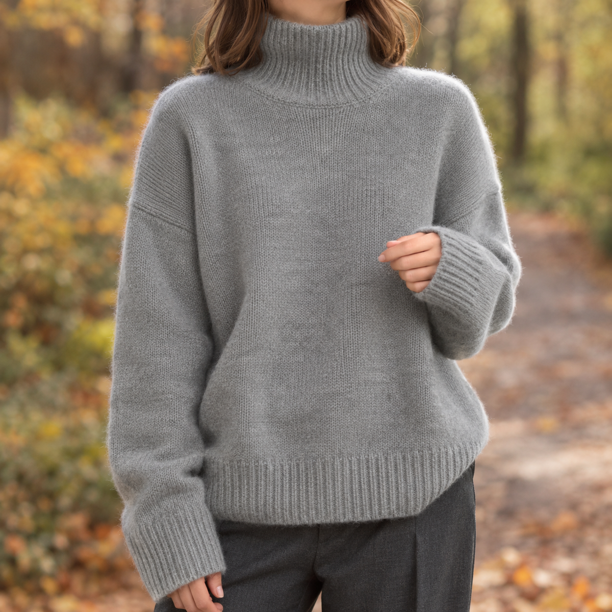 Skyler Oversized Ribbed Turtleneck Sweater - view 3