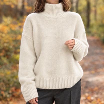 Skyler Oversized Ribbed Turtleneck Sweater - view 5