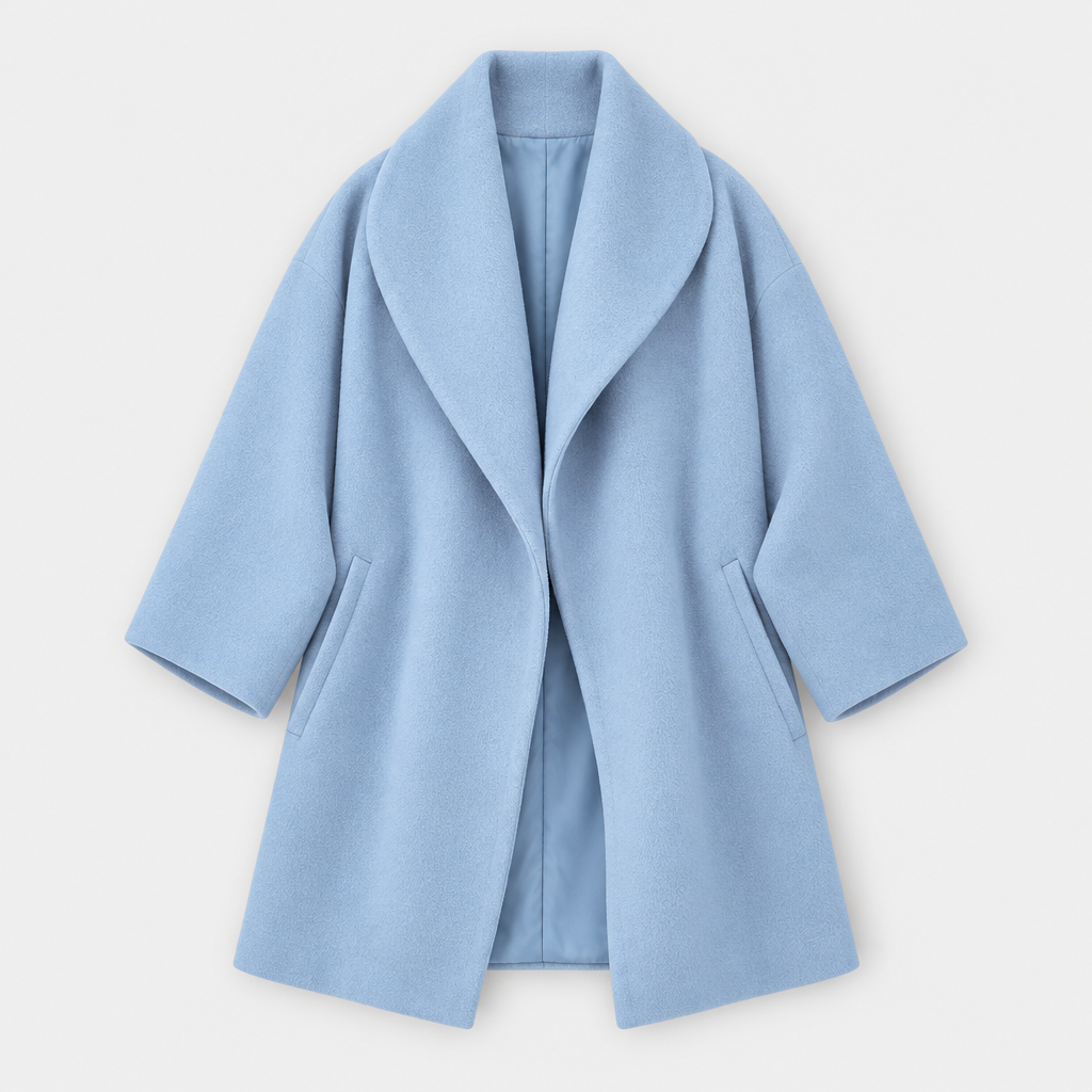 Oversized Wide Collar Coat, flat lay