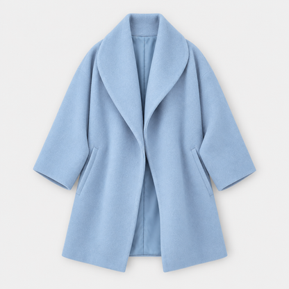 Oversized Wide Collar Coat, flat lay