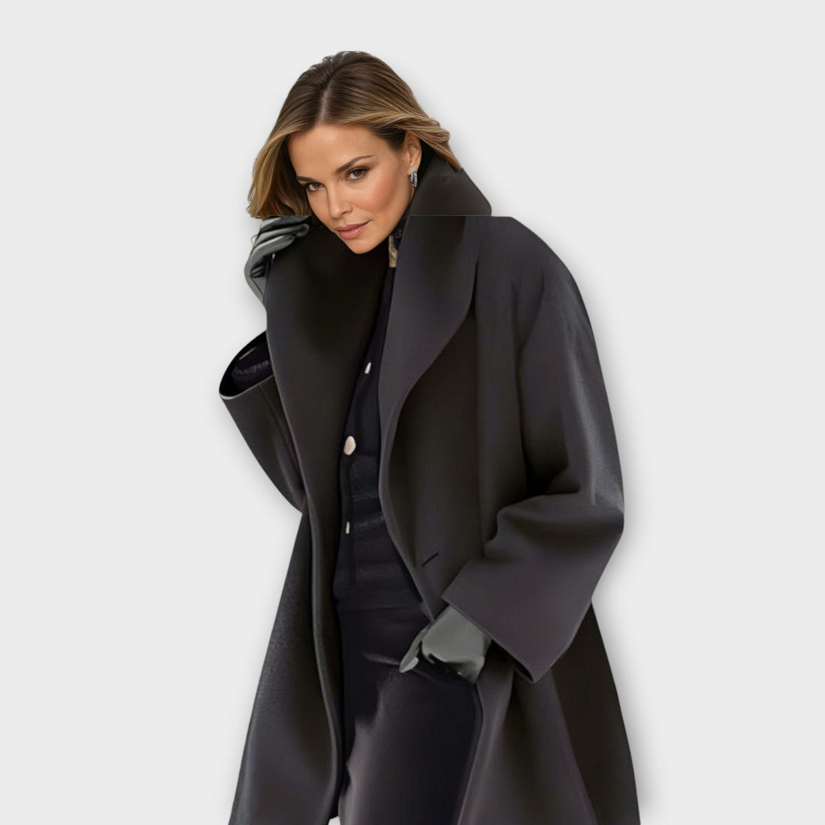 Oversized Wide Collar Coat, view 5