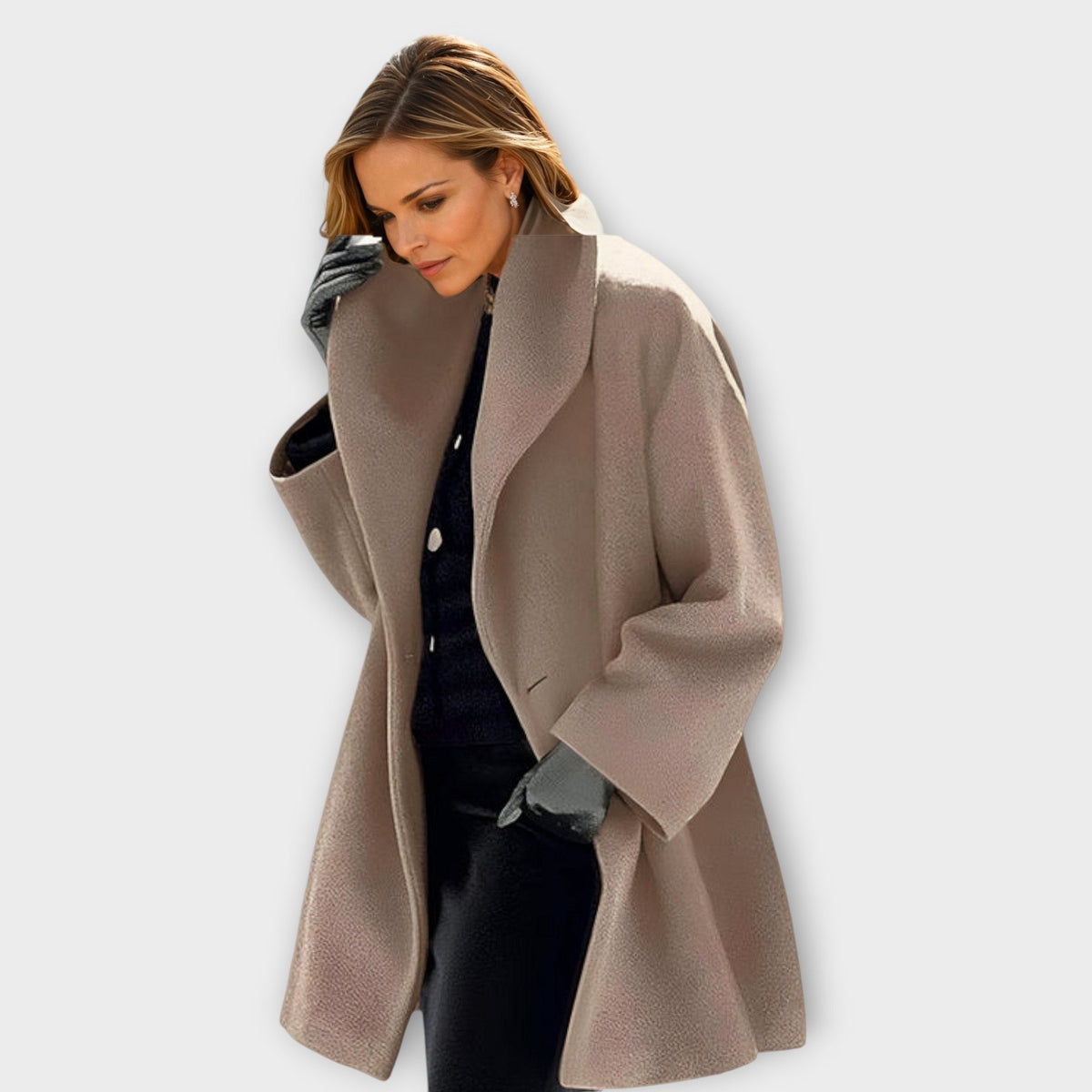 Oversized Wide Collar Coat, view 6