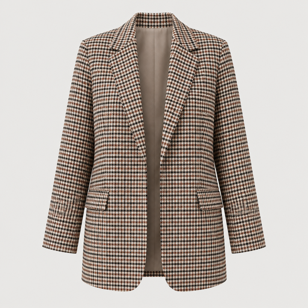 Skyler Plaid Boyfriend Blazer product photo