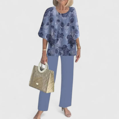Skyler Printed Top and Pants Set - view 10