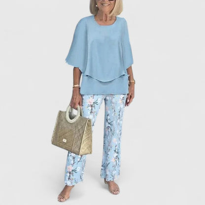 Skyler Printed Top and Pants Set - view 11