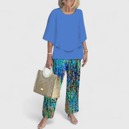 Skyler Printed Top and Pants Set - view 12