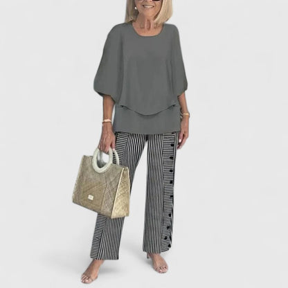Skyler Printed Top and Pants Set - view 16
