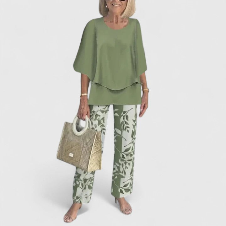 Skyler Printed Top and Pants Set - view 4