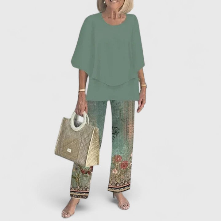 Skyler Printed Top and Pants Set - view 7