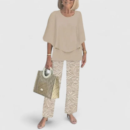 Skyler Printed Top and Pants Set - view 8