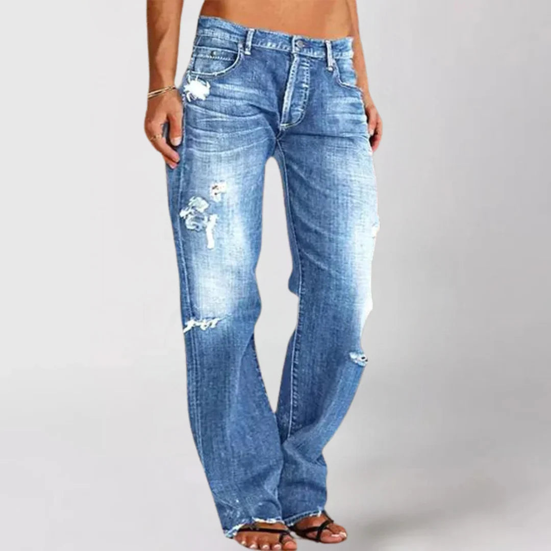 Skyler Ripped Baggy Wide Leg Jeans - view 3