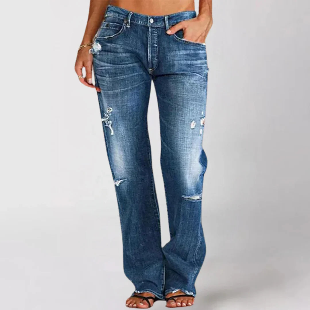 Skyler Ripped Baggy Wide Leg Jeans - view 4