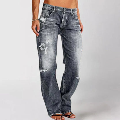 Skyler Ripped Baggy Wide Leg Jeans - view 6