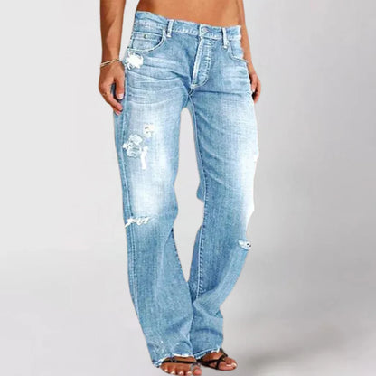 Skyler Ripped Baggy Wide Leg Jeans - view 7