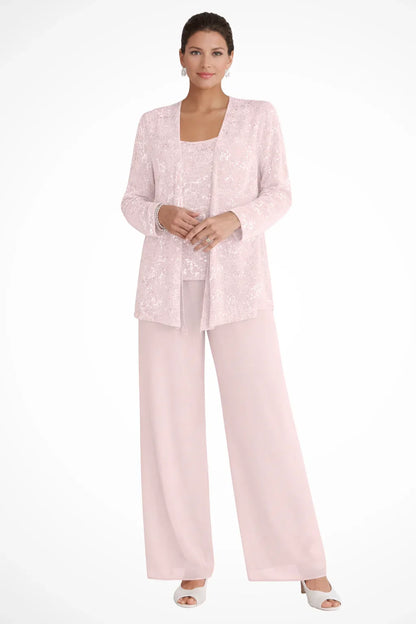 Skyler Sequin Lace Three-Piece Pant Suit - view 15