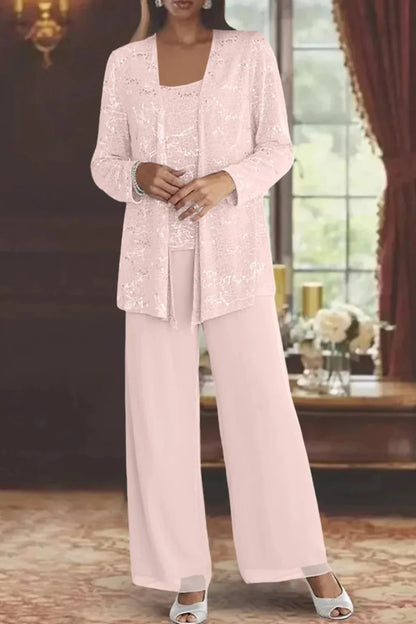 Skyler Sequin Lace Three-Piece Pant Suit - view 16