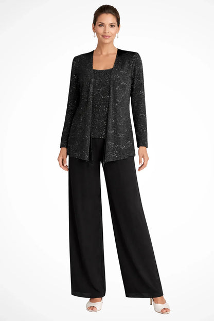 Skyler Sequin Lace Three-Piece Pant Suit - view 7
