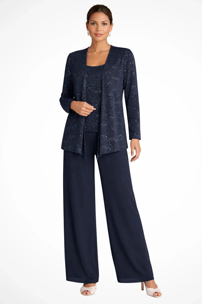 Skyler Sequin Lace Three-Piece Pant Suit - view 9