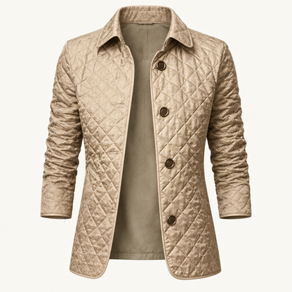 Skyler Slim Fit Cotton Blend Jacket in Khaki