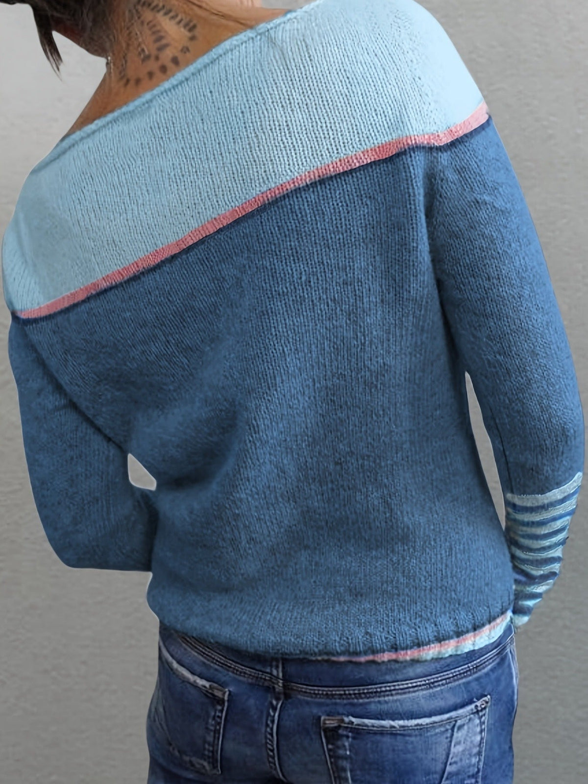 Skyler Soft Color-Block Striped Sweater - view 8