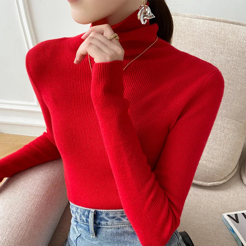 Skyler Soft Knit Turtleneck Sweater, image 7