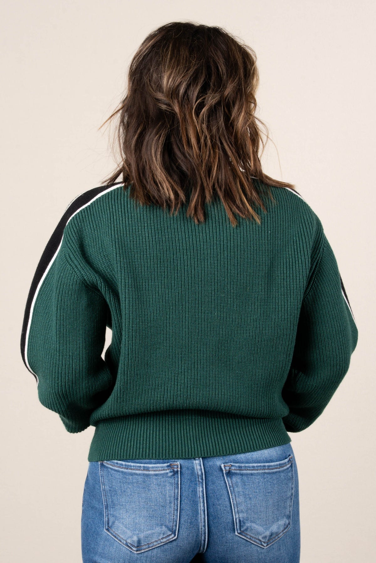 Skyler Striped Sleeve Sweater, image 5