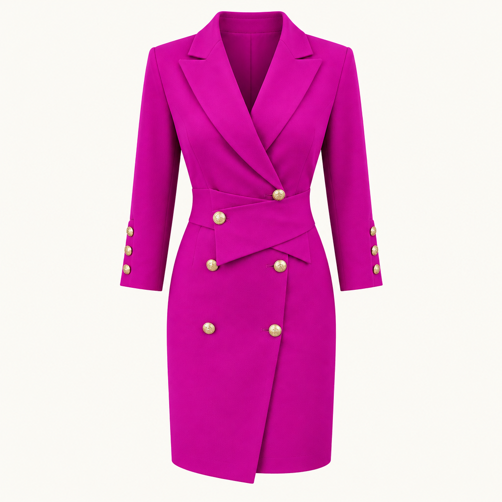 Skyler Structured Double-Breasted Blazer Dress product photo