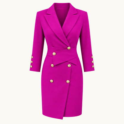 Skyler Structured Double-Breasted Blazer Dress product photo