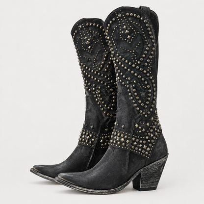Pair of Skyler Studded Western Tall Boots side view