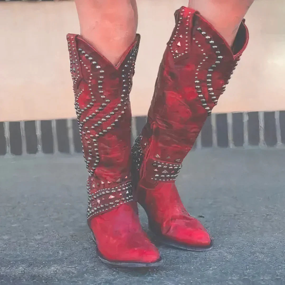 Skyler Studded Western Tall Boots - view 6