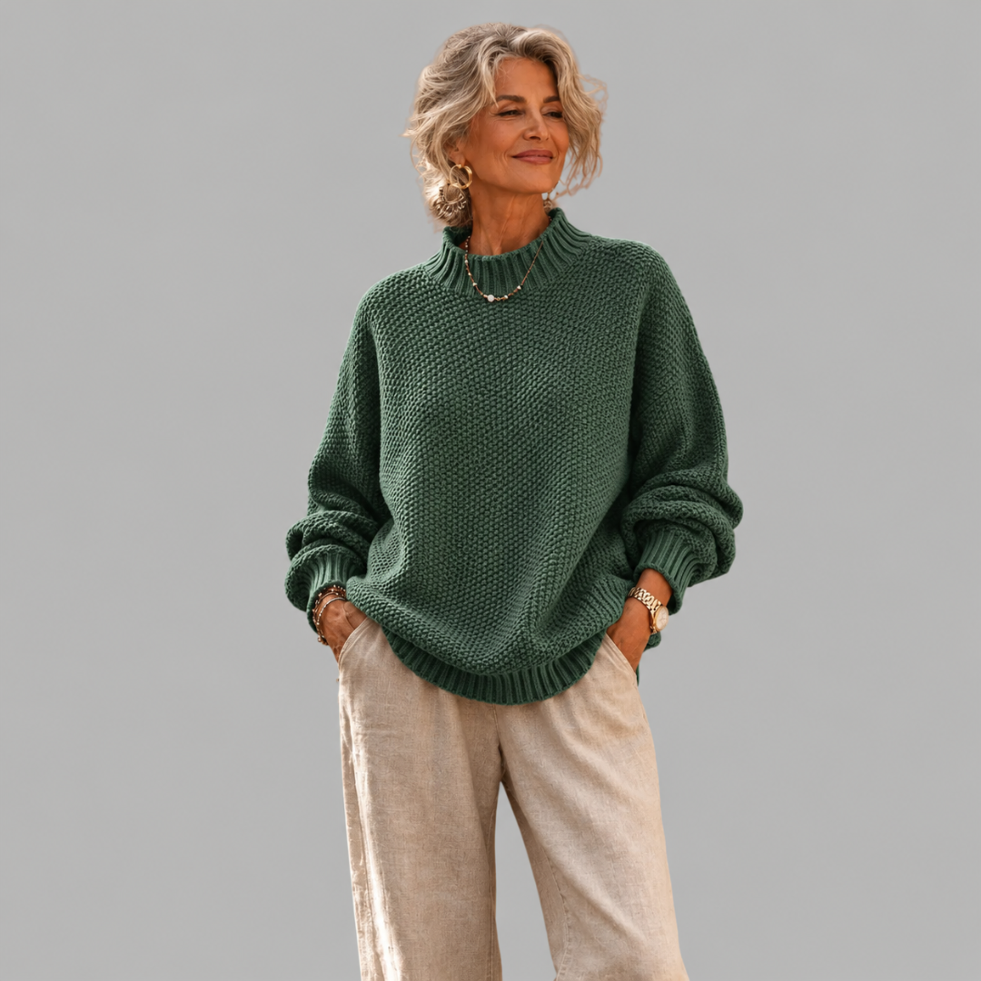 Skyler Textured Mock Neck Sweater, image 3