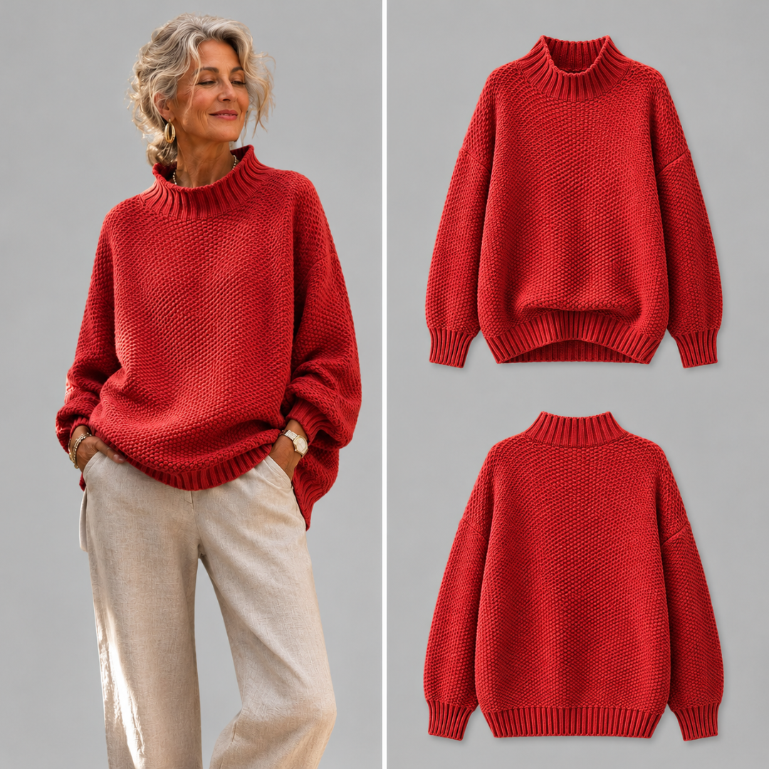 Skyler Textured Mock Neck Sweater, image 6
