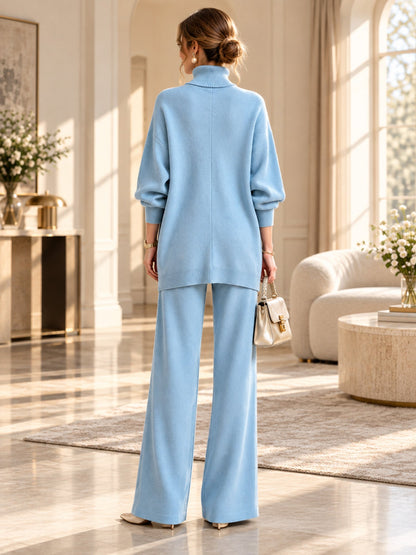 Skyler Turtleneck Sweater and Wide Leg Pants Set - view 13