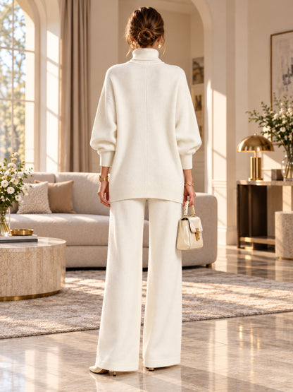 Skyler Turtleneck Sweater and Wide Leg Pants Set - view 6