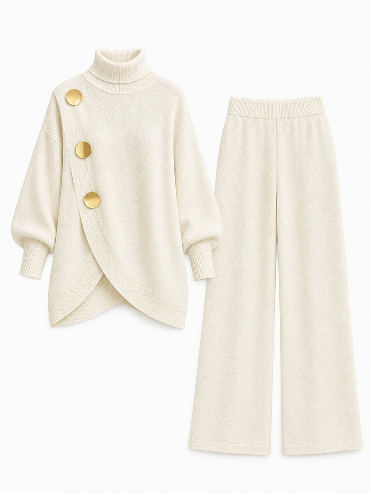 Skyler Turtleneck Sweater and Wide Leg Pants Set - view 9