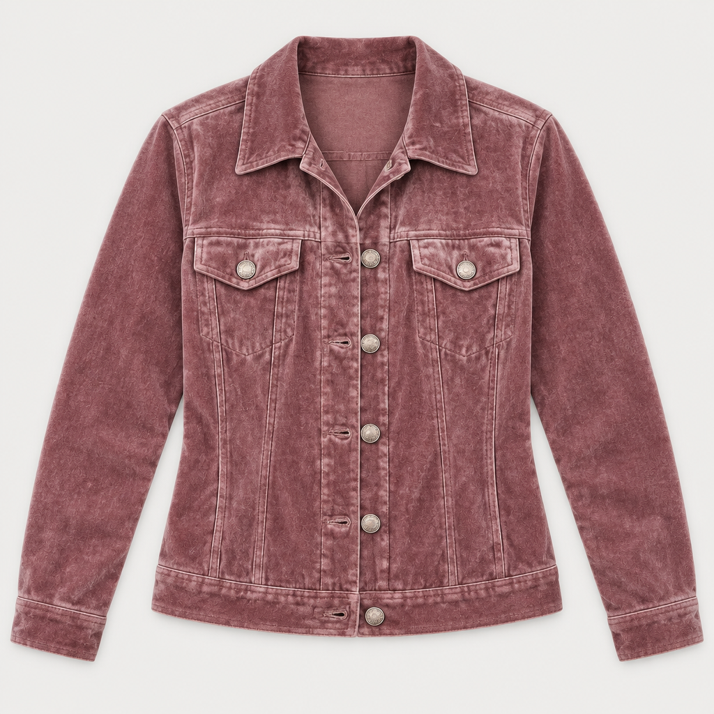 Vintage Wash Button Jacket, flat lay