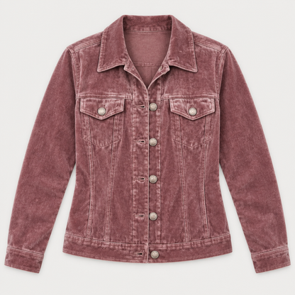 Vintage Wash Button Jacket, flat lay