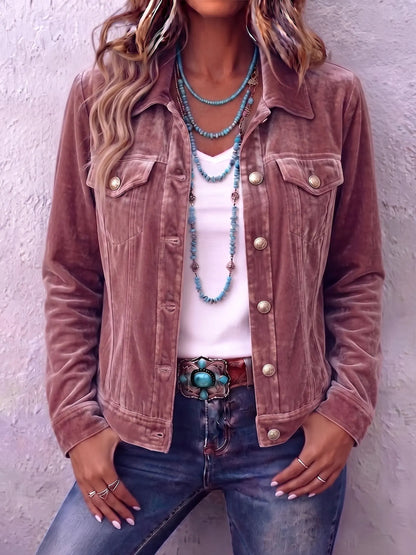 Vintage Wash Button Jacket, view 3