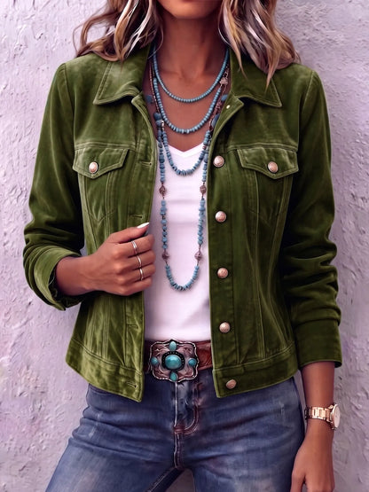 Vintage Wash Button Jacket, view 5