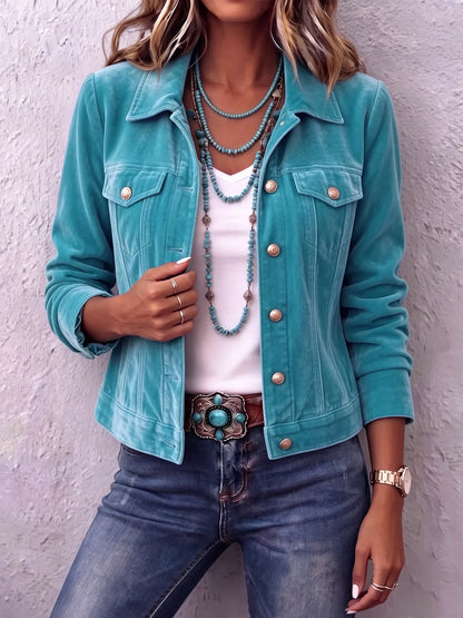 Vintage Wash Button Jacket, view 7