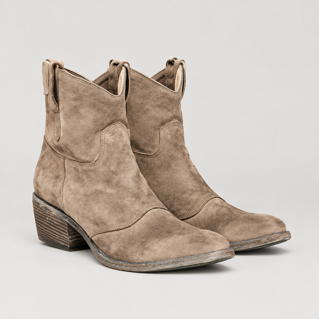 Pair of Western Ranch Boots, side view