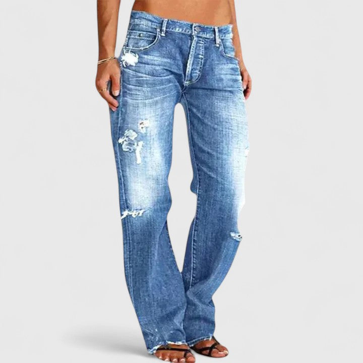 Wide Leg Stretch Jeans, view 3