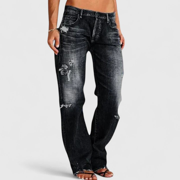 Wide Leg Stretch Jeans, view 5
