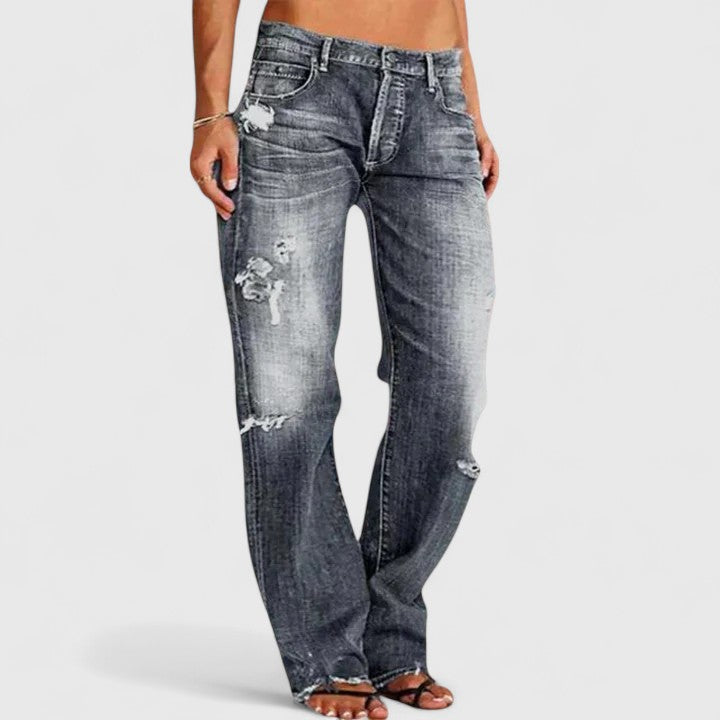Wide Leg Stretch Jeans, view 6