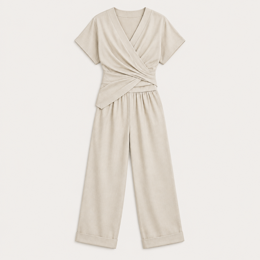 Wrap Front Co-Ord Set, flat lay