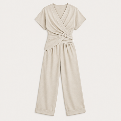 Wrap Front Co-Ord Set, flat lay
